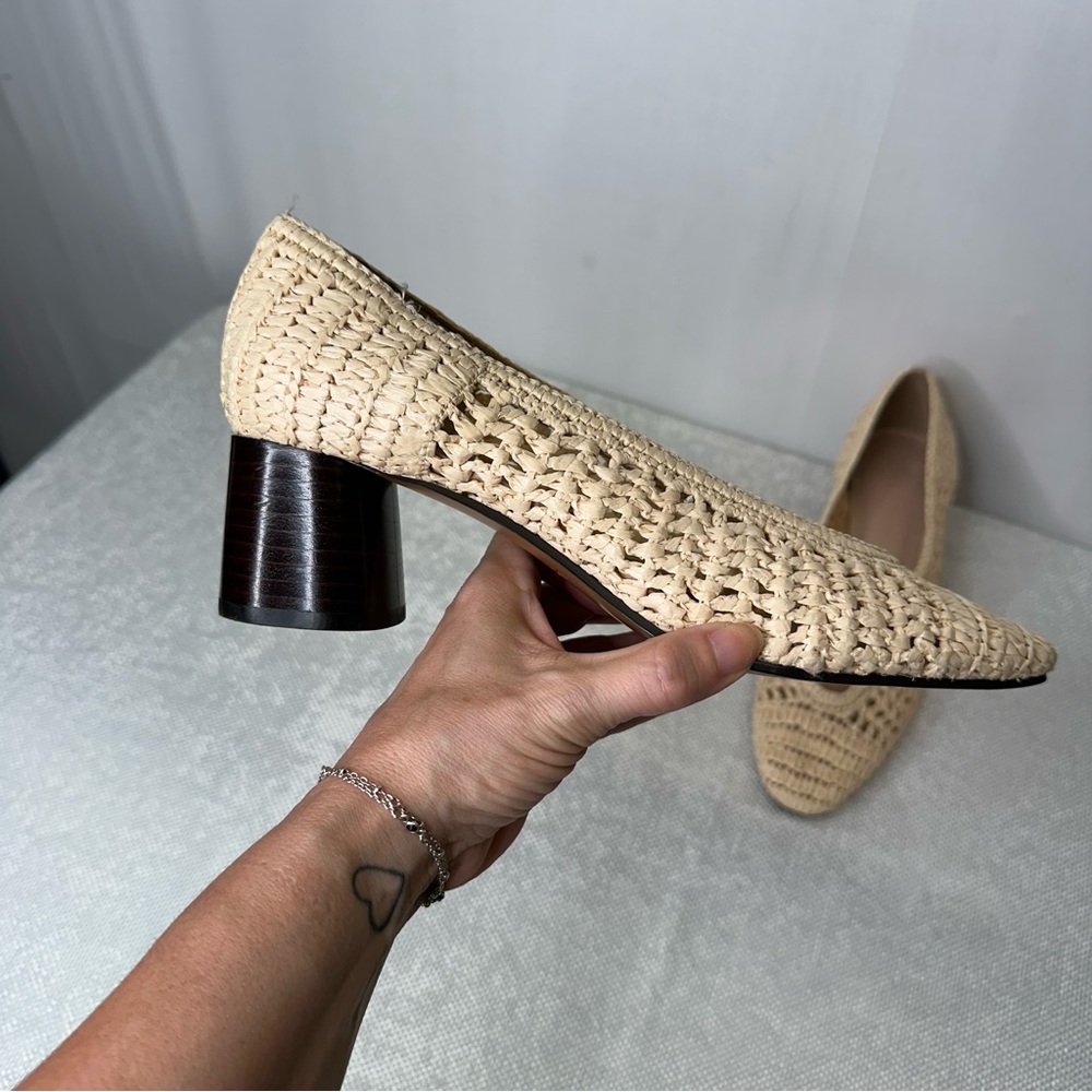Mossimo Dutti ⭐️ Elegant Beige Woven Heels Sz 42 - Picture 2 of 9